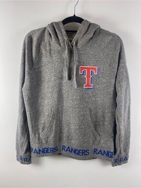 Texas Rangers Pullover T Logo Tailgate Hoodie Size S